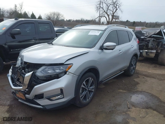 2017 Nissan Rogue SV with VIN 5N1AT2MV5HC870880, listed as a IAAI auction lot 41591726 with 97,627 mi miles. Bid and sale history available at carsss.com. Image 17.
