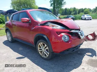 2015 Nissan Juke SV with VIN JN8AF5MV9FT552985, listed as a IAAI auction lot 42645777 with 47,601 mi miles and . Bid and sale history available at DreamBid. Image 1.