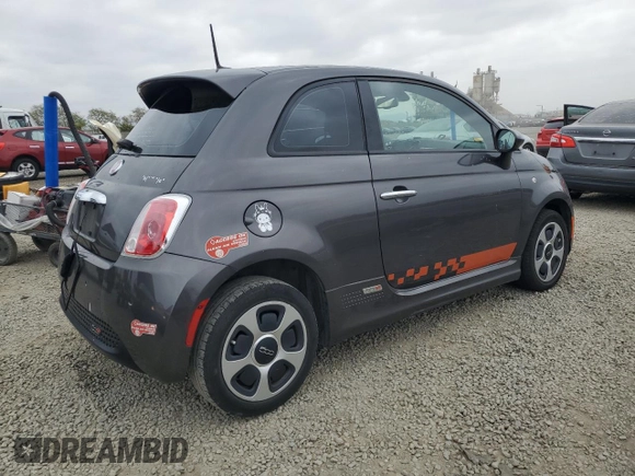 2014 FIAT 500e with VIN 3C3CFFGE7ET294608, listed as a Copart auction lot 52554225 with 67,857 mi miles and Salvage title. Bid and sale history available at DreamBid. Image 3.