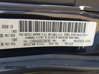 2013 Dodge Durango Crew with VIN 1C4RDHDG6DC508785, listed as a IAAI auction lot 41820911 with 186,359 mi miles. Bid and sale history available at carsss.com. Image 9.