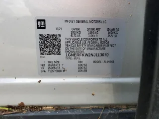 2022 Chevrolet Traverse LS with VIN 1GNERFKW2NJ113070, listed as a Copart auction lot 44568565 with 0 mi miles and Salvage Title. Bid and sale history available at carsss.com. Image 14.