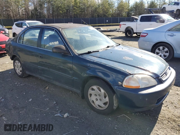 1997 Honda Civic LX with VIN 2HGEJ6673VH533278, listed as a Copart auction lot 46778035 with 212,859 mi miles and Salvage Title. Bid and sale history available at carsss.com. Image 4.