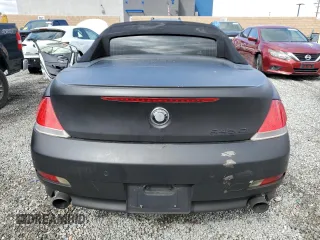 2005 BMW 6 Series 645Ci with VIN WBAEK73485B324653, listed as a Copart auction lot 51782585 with 123,602 mi miles and Clean Title. Bid and sale history available at carsss.com. Image 6.
