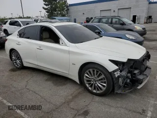 2018 Infiniti Q50 Luxe with VIN JN1EV7APXJM354116, listed as a Copart auction lot 52459655 with 66,624 mi miles and Non Repairable. Bid and sale history available at DreamBid. Image 4.