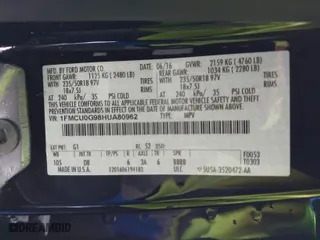 2017 Ford Escape SE with VIN 1FMCU0G98HUA80962, listed as a IAAI auction lot 41859621 with 78,611 mi miles. Bid and sale history available at carsss.com. Image 9.