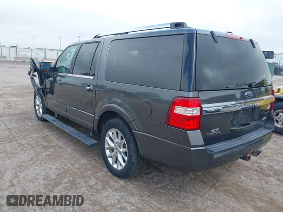 2017 Ford Expedition Max Limited with VIN 1FMJK2AT5HEA83017, listed as a IAAI auction lot 42293805 with 122,712 mi miles and . Bid and sale history available at DreamBid. Image 3.