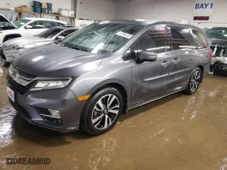 2019 Honda Odyssey Elite with VIN 5FNRL6H90KB118980, listed as a Copart auction lot 47696455 with 64,026 mi miles and Salvage Title. Bid and sale history available at carsss.com. Image 1.