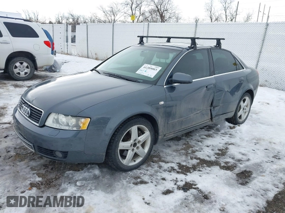 2003 Audi A4 3.0L with VIN WAULT68E73A150996, listed as a IAAI auction lot 41289003 with 119,657 mi miles. Bid and sale history available at carsss.com. Image 17.