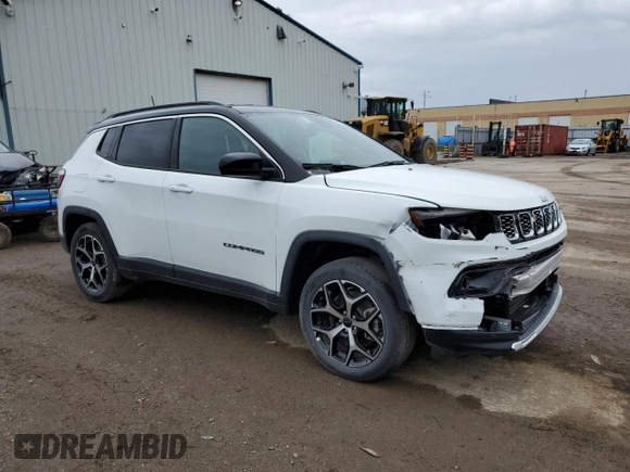 2025 Jeep Compass Limited с VIN 3C4NJDCN7ST511874, выставлен на аукционе Copart как лот 45583635 с пробегом 4 929 миль миль и Списание • Salvage title. История ставок и продаж доступна на DreamBid. Изображение 4.