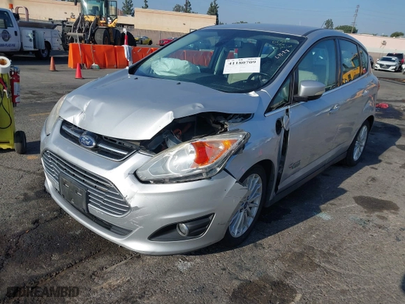 2013 Ford C-Max Energi SEL with VIN 1FADP5CU6DL515510, listed as a IAAI auction lot 41180709 with 166,508 mi miles. Bid and sale history available at carsss.com. Image 2.