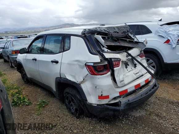 2020 Jeep Compass Sport with VIN 3C4NJDAB4LT167012, listed as a Copart auction lot 54540555 with 196,636 mi miles and Salvage title. Bid and sale history available at DreamBid. Image 2.