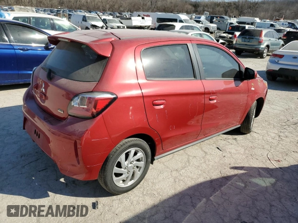 2022 Mitsubishi Mirage ES z VIN ML32AUHJ9NH001458, wystawiony jako Copart lot #48800135 z przebiegiem 39 722 mil mil oraz Szkoda całkowita • Salvage title. Historia ofert i sprzedaży dostępna na DreamBid. Obrazek 3.