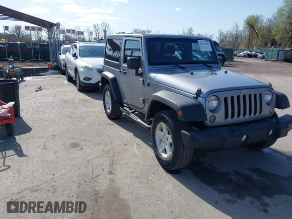 2015 Jeep Wrangler Sport with VIN 1C4GJWAG0FL503254, listed as a IAAI auction lot 41931666 with 115,394 mi miles. Bid and sale history available at carsss.com. Image 1.