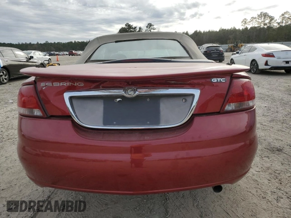 2004 Chrysler Sebring GTC z VIN 1C3EL75R74N196447, wystawiony jako Copart lot #85676674 z przebiegiem Nie podano mil oraz Czysty tytuł • Clean title. Historia ofert i sprzedaży dostępna na DreamBid. Obrazek 6.