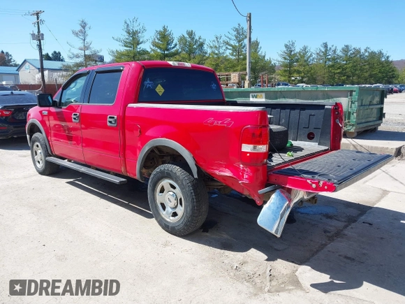 2004 Ford F-150 XLT with VIN 1FTRW14W04KC99493, listed as a IAAI auction lot 41858784 with 165,284 mi miles. Bid and sale history available at carsss.com. Image 3.