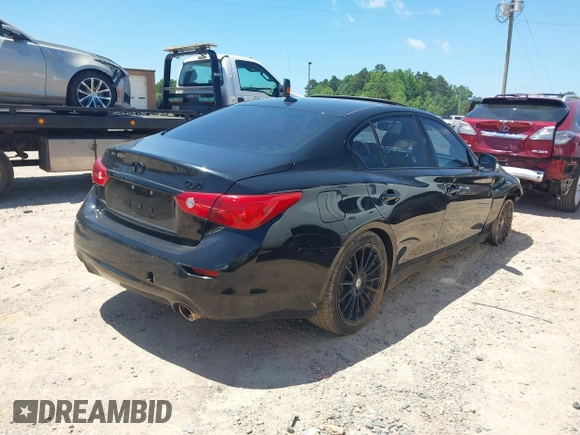 2015 Infiniti Q50 Sport with VIN JN1BV7AR2FM410593, listed as a IAAI auction lot 42346780 with 157,027 mi miles and . Bid and sale history available at DreamBid. Image 4.