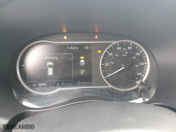 2018 Nissan Kicks SR with VIN 3N1CP5CU1JL527752, listed as a Copart auction lot 48542695 with 56,109 mi miles and Salvage Title. Bid and sale history available at carsss.com. Image 9.