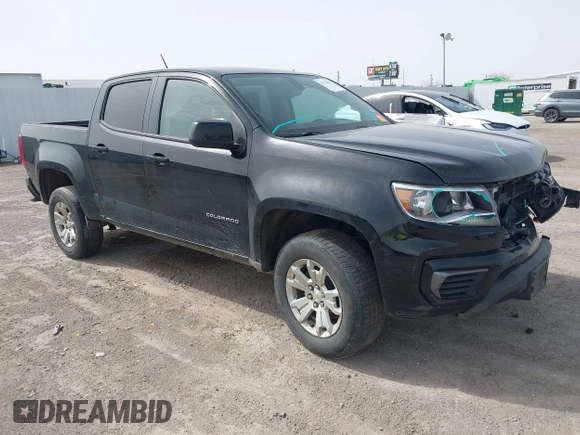 2021 Chevrolet Colorado 2WD LT with VIN 1GCGSCEN4M1141667, listed as a IAAI auction lot 41712760 with 105,905 mi miles. Bid and sale history available at carsss.com. Image 1.