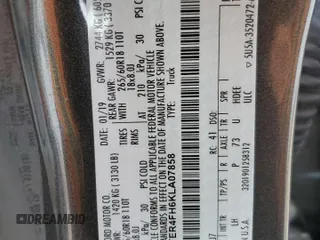 2019 Ford Ranger XL с VIN 1FTER4FH6KLA07858, выставлен на аукционе Copart как лот 58412135 с пробегом 48 948 миль миль и Списание • Salvage title. История ставок и продаж доступна на DreamBid. Изображение 13.