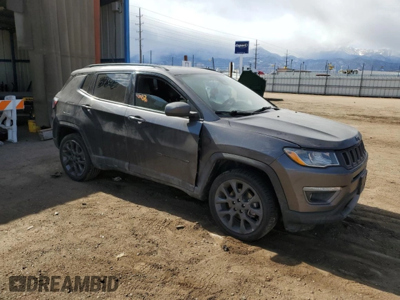 2021 Jeep Compass 80th Anniversary with VIN 3C4NJDEB5MT601983, listed as a Copart auction lot 47043205 with Not provided miles and Salvage title. Bid and sale history available at DreamBid. Image 4.