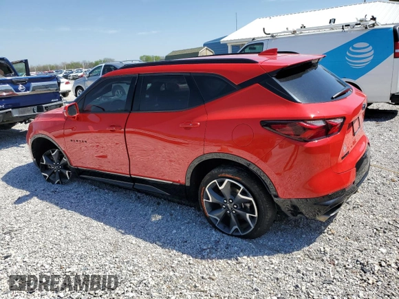 2019 Chevrolet Blazer RS with VIN 3GNKBERS2KS689711, listed as a Copart auction lot 52460175 with 86,712 mi miles and Salvage title. Bid and sale history available at DreamBid. Image 2.