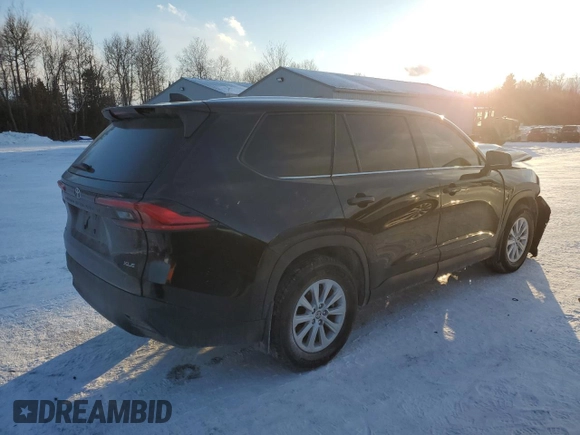 2024 Toyota Highlander XLE with VIN 5TDAAAB57RS027559, listed as a Copart auction lot 41861825 with 18,907 mi miles and Salvage title. Bid and sale history available at DreamBid. Image 3.