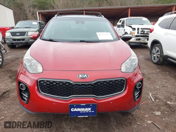 2018 Kia Sportage EX with VIN KNDPNCAC9J7404806, listed as a IAAI auction lot 41575137 with 62,261 mi miles and . Bid and sale history available at carsss.com. Image 12.