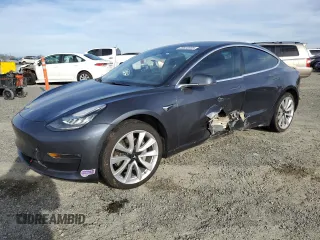 2019 Tesla Model 3 Mid Range with VIN 5YJ3E1EA3KF425416, listed as a Copart auction lot 46623325 with 84,060 mi miles and Salvage Title. Bid and sale history available at DreamBid. Image 1.