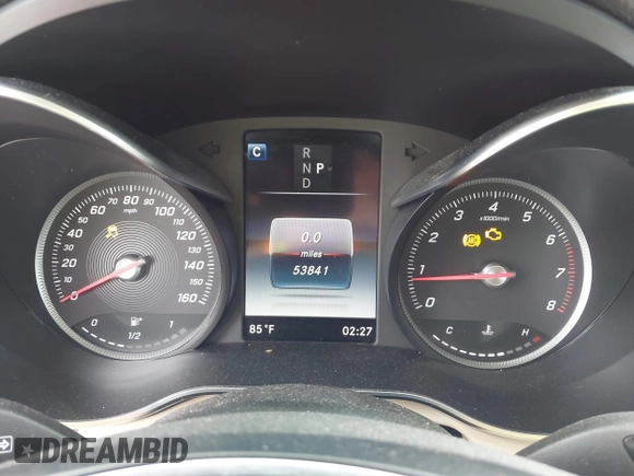 2019 Mercedes-Benz GLC 300 with VIN WDC0G4JB4KF590524, listed as a IAAI auction lot 42126657 with 53,841 mi miles and . Bid and sale history available at DreamBid. Image 7.