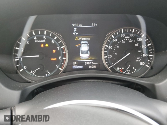 2019 Infiniti Q50 Sport with VIN JN1EV7AP6KM515983, listed as a Copart auction lot 84332744 with 59,812 mi miles and Salvage title. Bid and sale history available at DreamBid. Image 9.