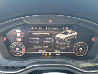2019 Audi S4 Premium Plus with VIN WAUB4AF45KA115863, listed as a Copart auction lot 80114384 with 61,969 mi miles and Salvage Title. Bid and sale history available at carsss.com. Image 9.