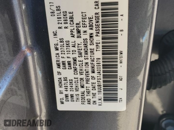 2018 Acura TLX w/Technology Pkg with VIN 19UUB1F57JA005679, listed as a Copart auction lot 87848785 with 0 mi miles and Salvage Title. Bid and sale history available at carsss.com. Image 12.
