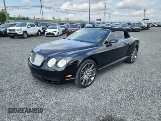 2008 Bentley Continental GT with VIN SCBDR33W68C052142, listed as a Copart auction lot 69032654 with 79,229 mi miles and Salvage Title. Bid and sale history available at DreamBid. Image 1.