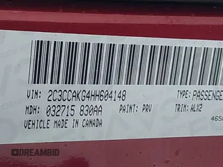2017 Chrysler 300 with VIN 2C3CCAKG4HH604148, listed as a IAAI auction lot 38890500 with 1 mi miles. Bid and sale history available at carsss.com. Image 9.