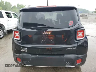 2017 Jeep Renegade Limited with VIN ZACCJBDB4HPG64017, listed as a Copart auction lot 57458665 with 47,298 mi miles and Salvage title. Bid and sale history available at DreamBid. Image 6.