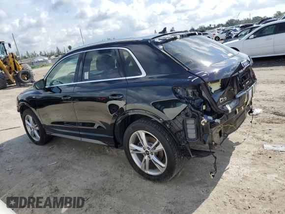 2022 Audi Q3 S line Premium with VIN WA1DECF37N1023275, listed as a Copart auction lot 48208323 with 17,800 mi miles and . Bid and sale history available at DreamBid. Image 2.