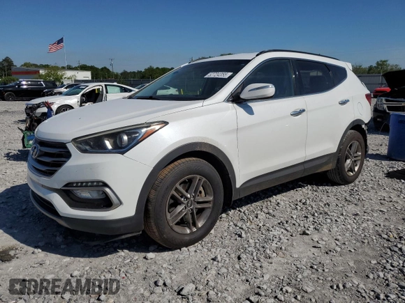 2018 Hyundai Santa Fe 2.4L with VIN 5XYZU3LB1JG537076, listed as a Copart auction lot 52724355 with 63,863 mi miles and Salvage title. Bid and sale history available at DreamBid. Image 1.