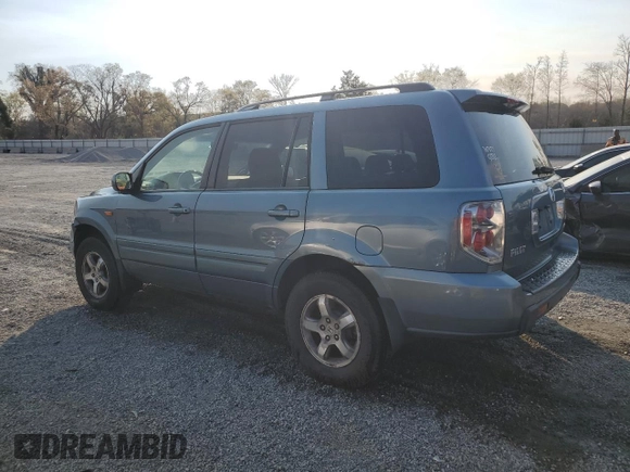 2007 Honda Pilot EX-L with VIN 2HKYF18567H534074, listed as a Copart auction lot 50892625 with 246,702 mi miles and Salvage Title. Bid and sale history available at carsss.com. Image 2.