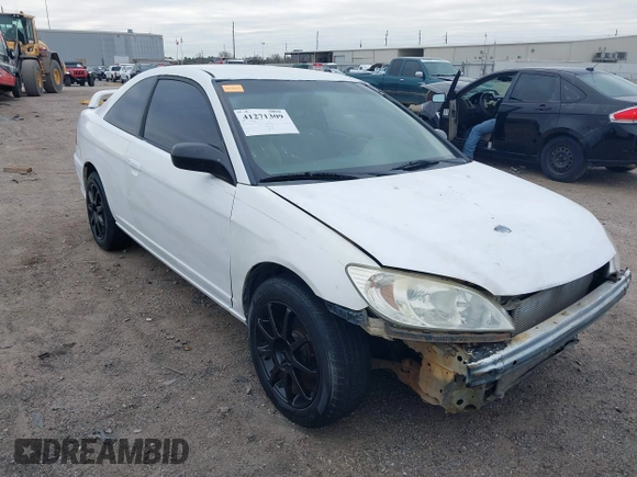2005 Honda Civic Cpe LX with VIN 1HGEM22595L051891, listed as a IAAI auction lot 41271309 with 146,060 mi miles. Bid and sale history available at carsss.com. Image 1.