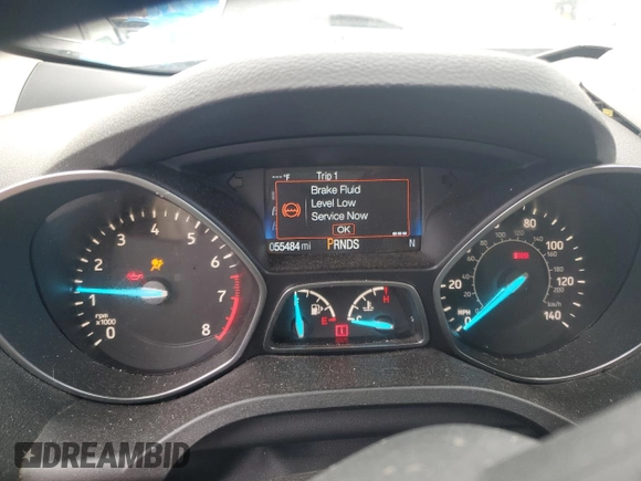 2017 Ford Escape Titanium with VIN 1FMCU0JD1HUE66040, listed as a Copart auction lot 43942665 with 55,484 mi miles and Salvage Title. Bid and sale history available at DreamBid. Image 9.
