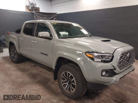 2023 Toyota Tacoma 4WD SR with VIN 3TMCZ5ANXPM607489, listed as a IAAI auction lot 41605018 with 15,229 mi miles. Bid and sale history available at carsss.com. Image 1.