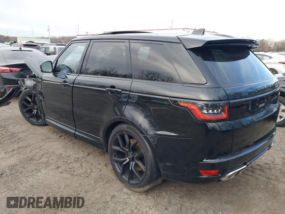 2021 Land Rover Range Rover Sport SVR with VIN SALWZ2RE2MA762507, listed as a IAAI auction lot 41597473 with 67,851 mi miles and . Bid and sale history available at DreamBid. Image 3.