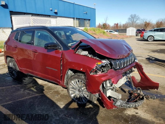 2022 Jeep Compass (RED) Edition with VIN 3C4NJDCB8NT180877, listed as a Copart auction lot 79696784 with 26,762 mi miles and Non repairable. Bid and sale history available at DreamBid. Image 4.