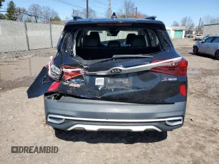2021 Kia Seltos S with VIN KNDEUCA25M7096104, listed as a Copart auction lot 51390905 with 46,774 mi miles and Salvage Title. Bid and sale history available at carsss.com. Image 6.