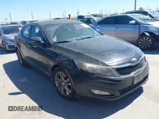 2013 Kia Optima LX with VIN 5XXGM4A75DG149949, listed as a IAAI auction lot 41847004 with 335,621 mi miles. Bid and sale history available at carsss.com. Image 1.