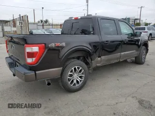 2021 Ford F-150 XL with VIN 1FTFW1ED4MFA04985, listed as a Copart auction lot 55450375 with 47,341 mi miles and Salvage Title. Bid and sale history available at carsss.com. Image 3.