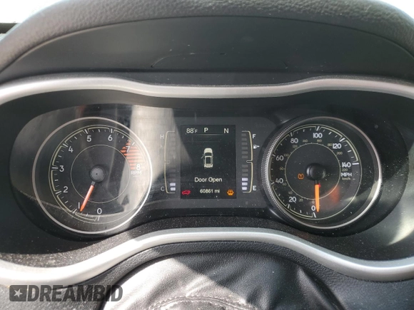 2018 Jeep Cherokee Latitude Plus with VIN 1C4PJLLX7JD523998, listed as a Copart auction lot 80515584 with 60,861 mi miles and Salvage Title. Bid and sale history available at carsss.com. Image 9.