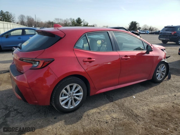 2025 Toyota Corolla Hatchback SE with VIN JTND4MBE4S3233768, listed as a Copart auction lot 48900695 with 1,687 mi miles and Salvage Title. Bid and sale history available at carsss.com. Image 3.