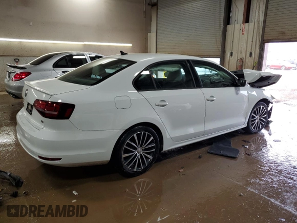 2017 Volkswagen Jetta Sport with VIN 3VWD17AJ3HM351196, listed as a Copart auction lot 49732345 with 52,504 mi miles and Salvage title. Bid and sale history available at DreamBid. Image 3.