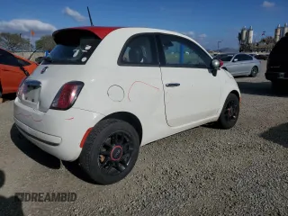 2015 FIAT 500 Pop with VIN 3C3CFFAR3FT612477, listed as a Copart auction lot 54774185 with 124,803 mi miles and Salvage title. Bid and sale history available at DreamBid. Image 3.